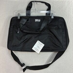 Jimmy Choo Parfums Weekend Bag Black Luggage Duffel Travel Croc Shoulder NWT
